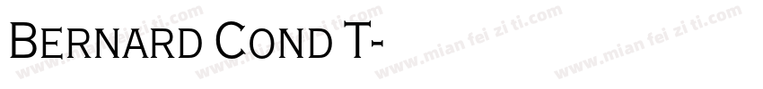 Bernard Cond T字体转换